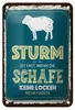Blechschild Spruch Sturm wenn Schafe keine Locken 12x18cm Produktbild-Vorschau 1