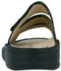 A close-up, side view of a black sandal. Produktbild-Vorschau