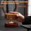 Stövchen, Teewärmer, Kaffeewärmer, aus Aluminium und Holz, Produktbild-Vorschau 4