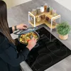 eluno Gewürzeckregal, Kücheneckregal, aus Bambus und weißem Produktbild-Vorschau 2