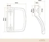 Kunststoff Balkontür Ziehgriff, Farbe:Braun RAL 8019 Produktbild-Vorschau 7