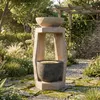 Flieks Gartenbrunnen mit Led und Zierbecken, Zimmerbrunnen Produktbild-Vorschau 2