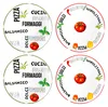 4er Set Pizzateller Tomate | Weiß mit Nachbildung Grün & Produktbild-Vorschau 1