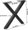 Tischgestell in X-Form, 2er Set, Roheisen lackiert, Produktbild-Vorschau 6