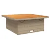 vidaXL 5-tlg. Garten-Essgruppe mit Kissen Beige Poly Rattan Produktbild-Vorschau 3