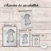 Mr. & Mrs. Panda Bild Elefant Biene DIN A2 - Grau Pastell - Produktbild-Vorschau 3