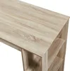 A close-up view of a wooden bar table with shelves. Anteprima dell’immagine prodotto