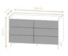 AX LIVING Kommode mit Schubladen Acaddo  – 150 cm Breite, Produktbild-Vorschau 2