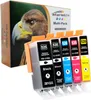 A multi-pack of ink cartridges and their packaging, featuring an eagle's head. Anteprima dell’immagine prodotto