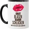 Kaffeetasse Erst Blasen dann Schlucken Spruch Heisse Tasse Produktbild-Vorschau 2