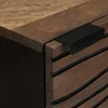 vidaXL Hochboard Braun 40 x 33 x 110 cm massives Mangoholz Produktbild-Vorschau 5