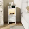 UnboxG, ensemble de 2 tables de chevet blanches avec tiroir Voir les images du produit 9