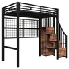Merax Etagenbett Hochbett 90x200 cm mit Kleiderschrank und Produktbild-Vorschau 9