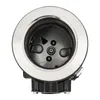 A close-up, top-down view of a garbage disposal unit for a kitchen sink. Voir les images du produit