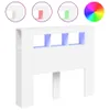 vidaXL Tête de lit LED Blanc 120x18,5x103,5 cm Bois Voir les images du produit 1