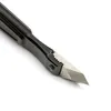 A close-up shot of the tip of a tool with a black handle and a silver metal blade. Podgląd zdjęcia produktu