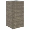 vidaXL Fioriera grigia 30x30x60 cm Poly Rattan Anteprima dell’immagine prodotto 1