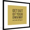 MuchoWow® MuchoWow® Gerahmtes Poster Jahrgang - Text - Gelb Produktbild-Vorschau 1