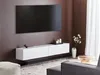 BELIANI TV-Möbel Weiß Faserplatte 180 cm Hängend 2 Türen Produktbild-Vorschau 2