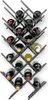 A metal wine rack filled with wine bottles, displayed against a white background. Náhled obrázku produktu