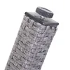Close-up of the top of a woven rattan table leg with an adjustable foot. Podgląd zdjęcia produktu