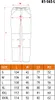 A diagram of pants with a size chart. Anteprima dell’immagine prodotto