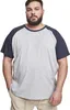 Urban Classics - RAGLAN Contrast T-Shirt grau / navy - XXL Podgląd zdjęcia produktu 8