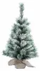 Minibaum Tannenbaum grün beschneit Jutesack Ø 26cm H.45cm Produktbild-Vorschau 1