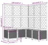 vidaXL Fioriera con traliccio Marrone 120x120x136 cm PP Anteprima dell’immagine prodotto 6