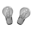 Two clear glass light bulbs with silver bases are shown against a white background. Produktbild-Vorschau