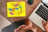 MuchoWow® Mauspad Mousepad Sonnenschirme auf Gelb 23x19 cm Produktbild-Vorschau 4