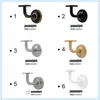 A collage of six different colored handrail brackets with mounting hardware. Náhľad obrázku produktu