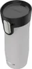 A white Contigo travel mug with a black lid and silver accents. Anteprima dell’immagine prodotto