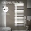 LuxeBath Designový kúpeľňový radiátor, 600x1600 mm, biely, Náhľad obrázku produktu 2