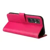 A pink flip case for a smartphone, showing the camera cutout and a magnetic closure strap. Produktbild-Vorschau