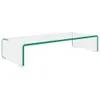 vidaXL Table TV/rehausse d'écran verre transparent 60x25x11 Voir les images du produit 1