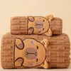 súprava 2 detských uterákov "Capybara" - 70x140 + 35x75 cm Náhľad obrázku produktu 2