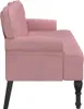 vidaXL Lavica s operadlom Ružová 119,5x64,5x75 cm Velvet Náhľad obrázku produktu 4