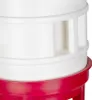 A close-up view of the bottom section of a white plastic poultry drinker with a red base. Náhľad obrázku produktu
