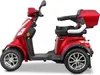 A red electric scooter is shown from the side against a white background. Produktbild-Vorschau