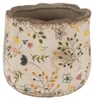 Clayre & Eef Květináč Ø 14x12 cm Béžový žlutý keramický Náhled obrázku produktu 1