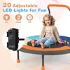 COSTWAY Ø90 cm Kinder Trampolin, Minitrampolin mit LED Produktbild-Vorschau 4