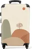 NoBoringSuitcases.com® Großer Koffer - Pastell - Berge - Produktbild-Vorschau 1