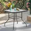 Gartentisch mit Tischplatte aus gehärtetem Glas, Schwarz Produktbild-Vorschau 2