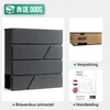 Avalo Brievenbus RVS Antraciet met Krantenvak en Slot - Productafbeelding-voorbeeld 9