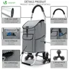 VOUNOT® Aluminium Einkaufstrolley Treppensteiger, Trolly Produktbild-Vorschau 2