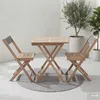 home24 Balkonset - 3-teilig - Akazie Massiv / Nylon - Braun Produktbild-Vorschau 1