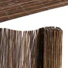A rolled-up reed fence is shown against a white background, with a section of the unrolled fence visible at the top. Produktbild-Vorschau