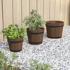vidaXL Set di 3 secchi per piante in legno massiccio di Anteprima dell’immagine prodotto 2