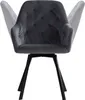 Homestyle4u 2352, Polsterstuhl drehbar 4er Set Samt Produktbild-Vorschau 5